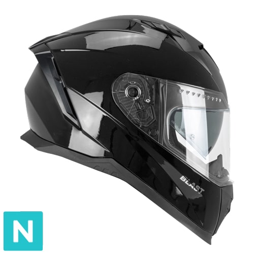 CGM 311A BLAST MONO FULL FACE MOTORCYCLE HELMET BLACK GLOSSY