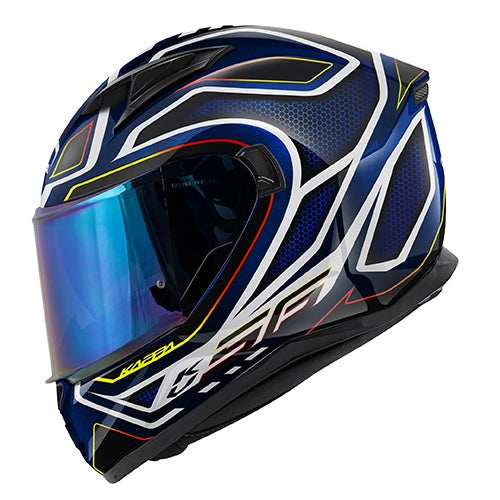  KAPPA - KV56/NEONBLACK-BR/BLUE FULL HELMET - SECURTEX MOTOR SL (t/a MaximoMoto)