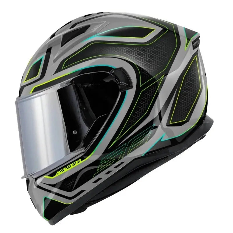  KAPPA - FULL HELMET KV56/NEONGRIS-BR/YELLOW - SECURTEX MOTOR SL (t/a MaximoMoto)