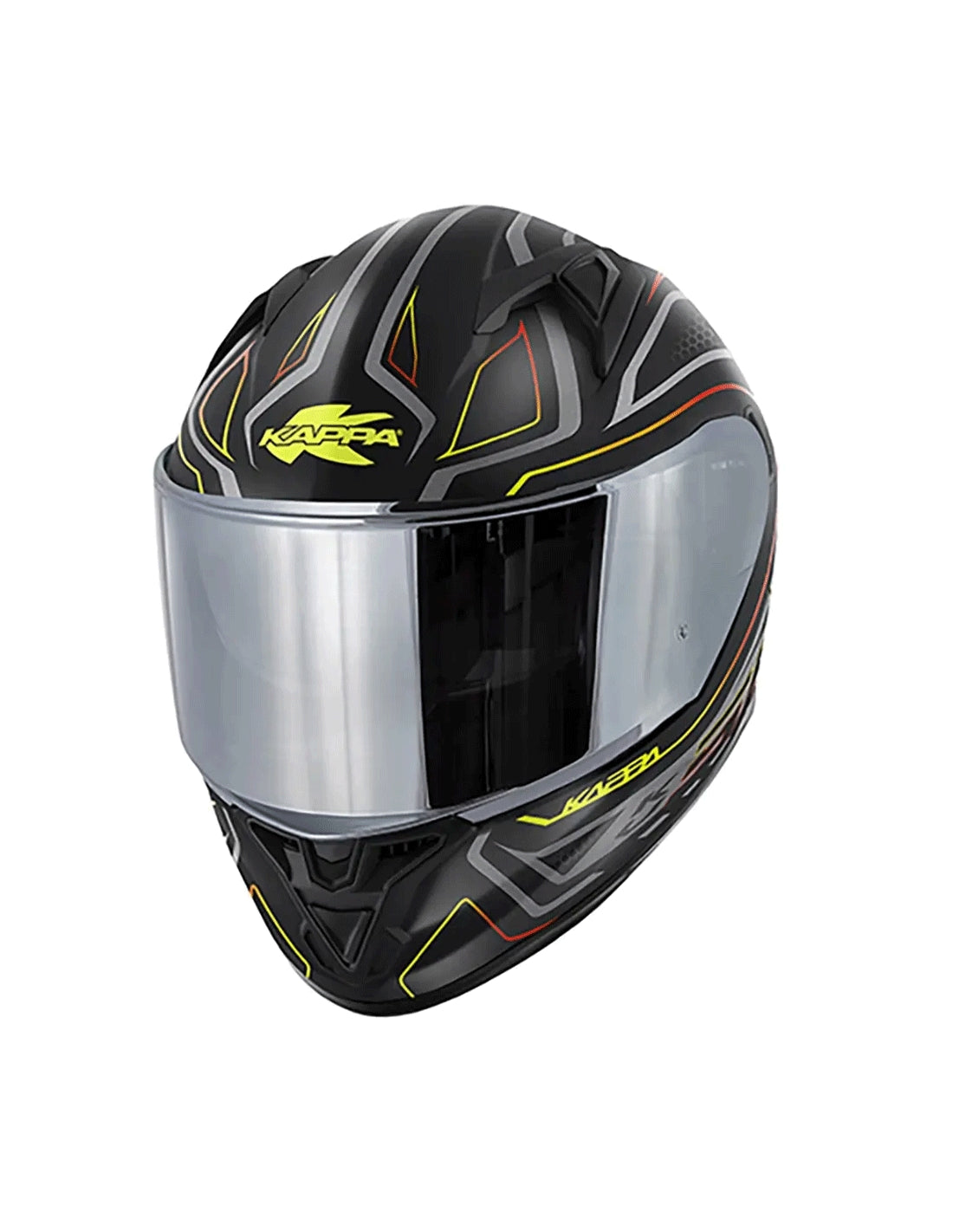  KAPPA - KV56/NEONBLACK-MT/RED FULL HELMET - SECURTEX MOTOR SL (t/a MaximoMoto)