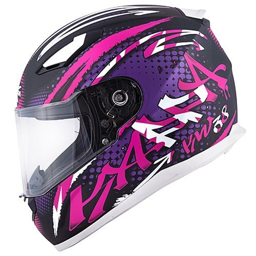  KAPPA - FULL HELMET KV38/HOUSTON.D/SPRAY LADY BLACK/FUCHSIA - SECURTEX MOTOR SL (t/a MaximoMoto)