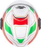  KAPPA - KV37/OREGON.D/READY JET HELMET WHITE-BR/RED/GREEN - SECURTEX MOTOR SL (t/a MaximoMoto)