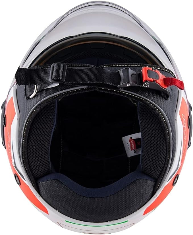  KAPPA - KV37/OREGON.D/READY JET HELMET WHITE-BR/RED/GREEN - SECURTEX MOTOR SL (t/a MaximoMoto)