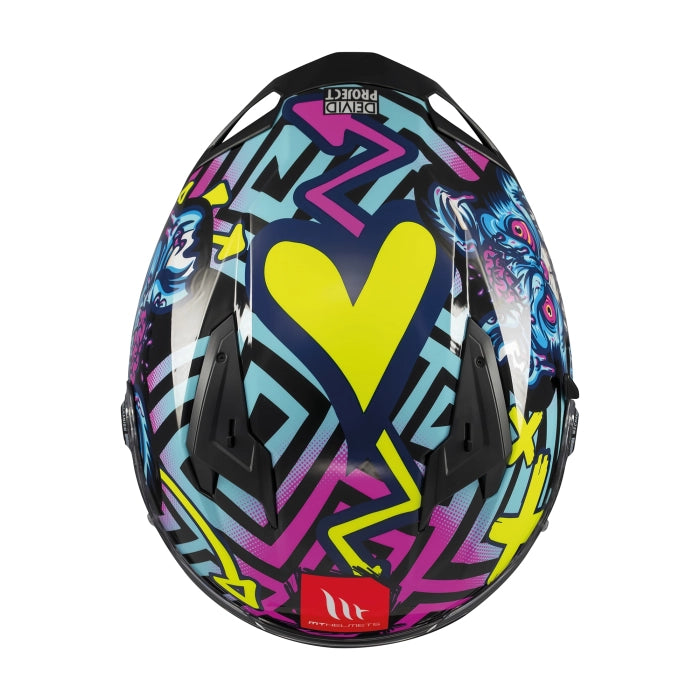 MT Braker SV Crazy Teddy Touring Motorcycle Helmets Multi Colors