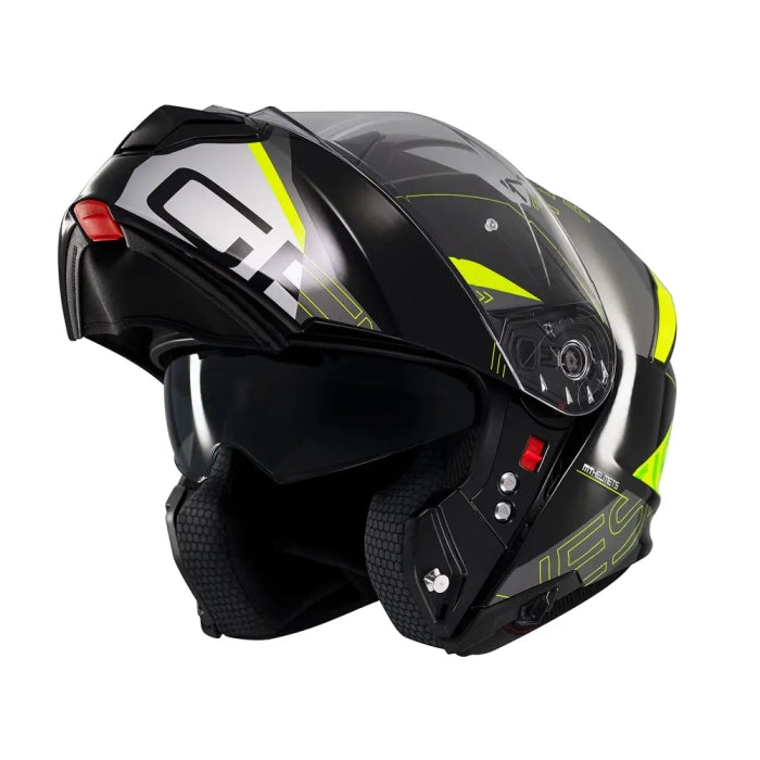 MT Genesis Atempo Motorcycle Modular Helmets Fluo