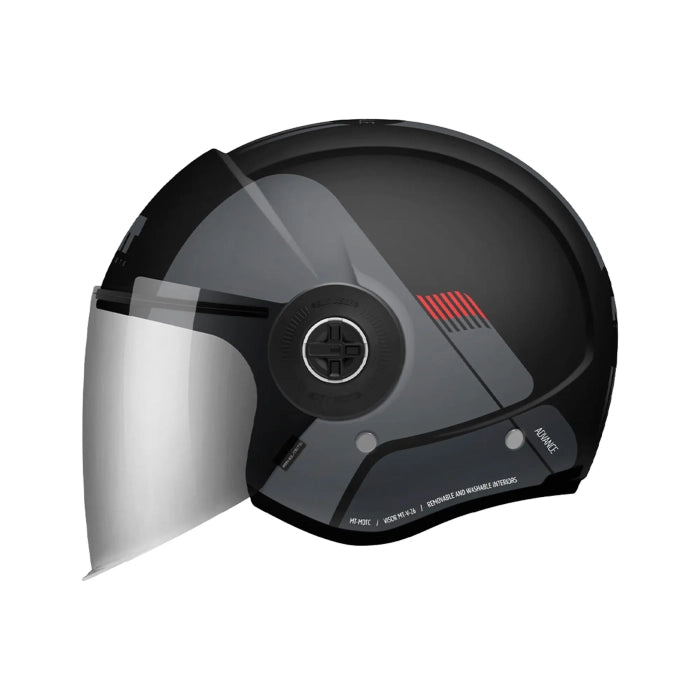 MT Viale Advance Jet Motorcycle Helmets Black