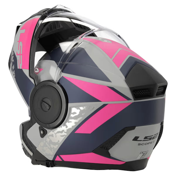 LS2 FF902 Scope II Modular Motorcycle Helmet Oxyd Grey Blue Purpal