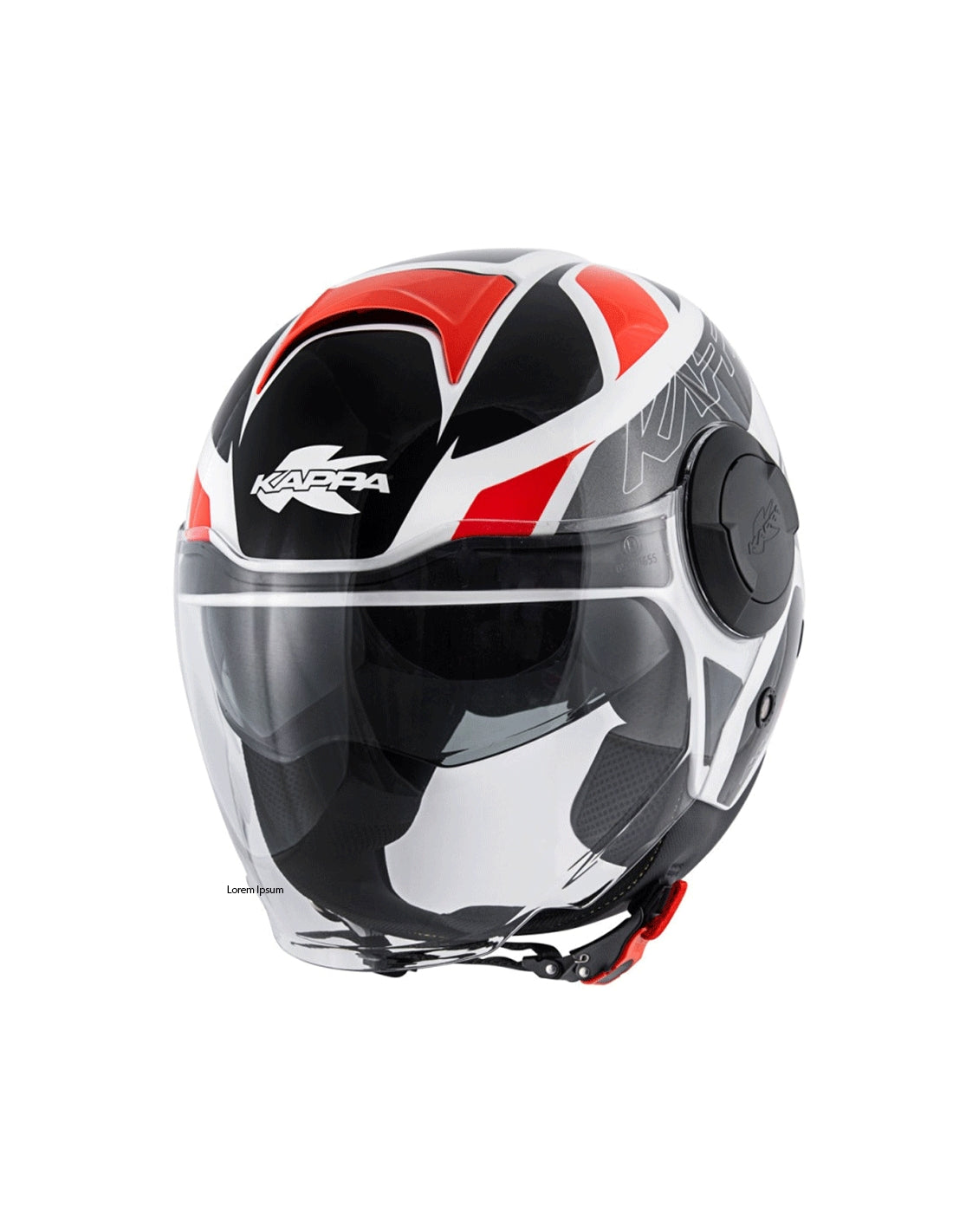  KAPPA - JET HELMET KV37/OREGON.D/READY WHITE-BR/TITANI/RED - SECURTEX MOTOR SL (t/a MaximoMoto)