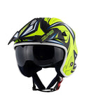  KAPPA - JET HELMET KV45/TRIALD/GEMINI BLACK/YELLOW - SECURTEX MOTOR SL (t/a MaximoMoto)