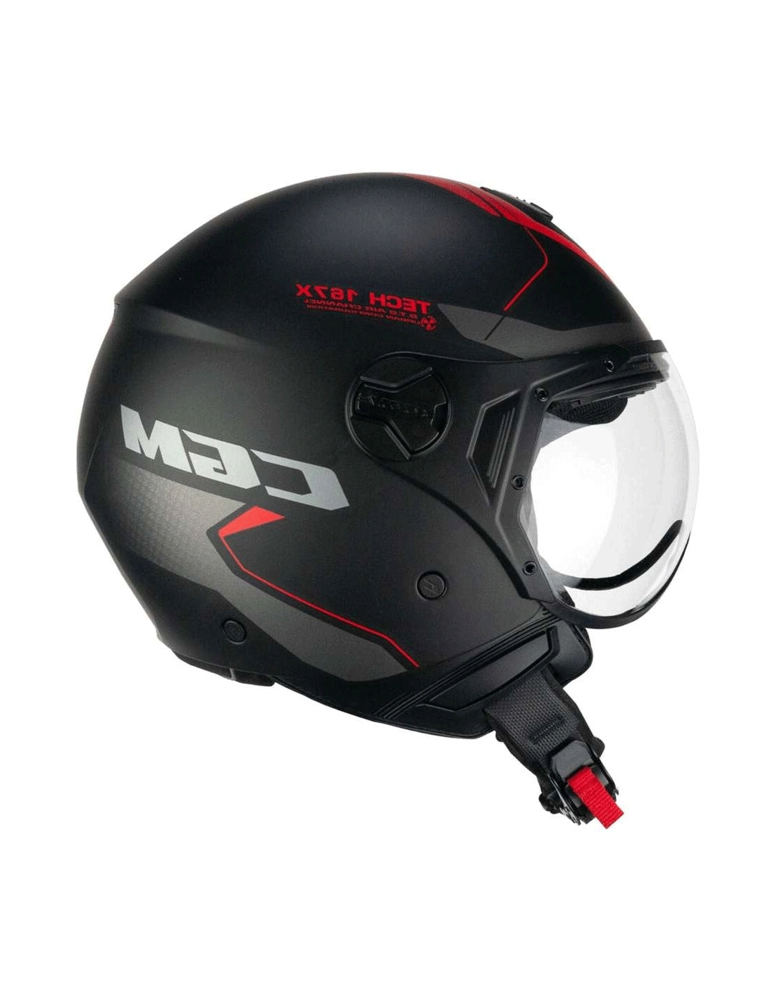  CGM - 167X FLO TECH Nero Rosso opaque sagomata - SECURTEX MOTOR SL (t/a MaximoMoto)