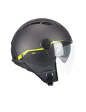 CGM 116G AIR BICO Jet Casco Scooter Grafito Amarillo Fluo