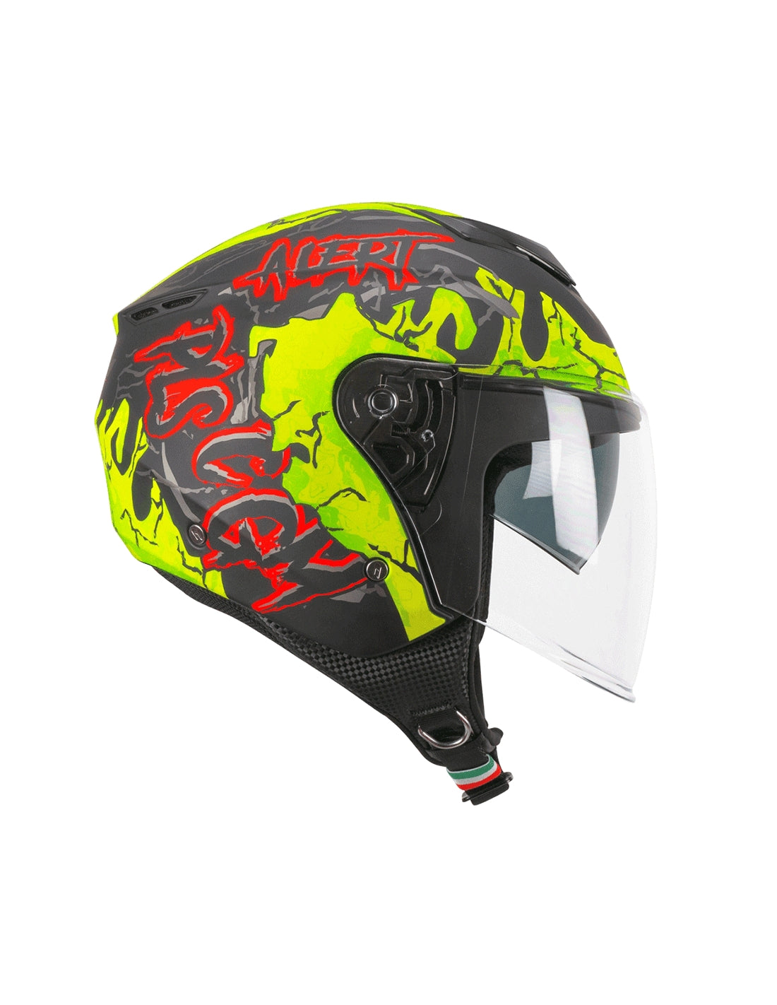CGM 126X IPER ALERT CASCO JET NERO GIALLO FLUO OPACO