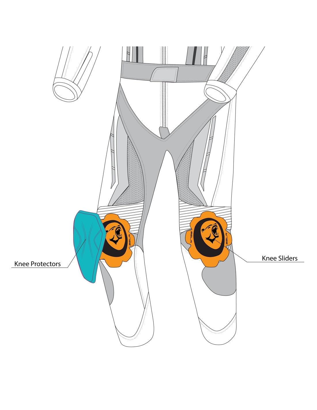  BELA - 1 PC Rocket Mix Kangaroo Suit White/Black/Red - SECURTEX MOTOR SL (t/a MaximoMoto)