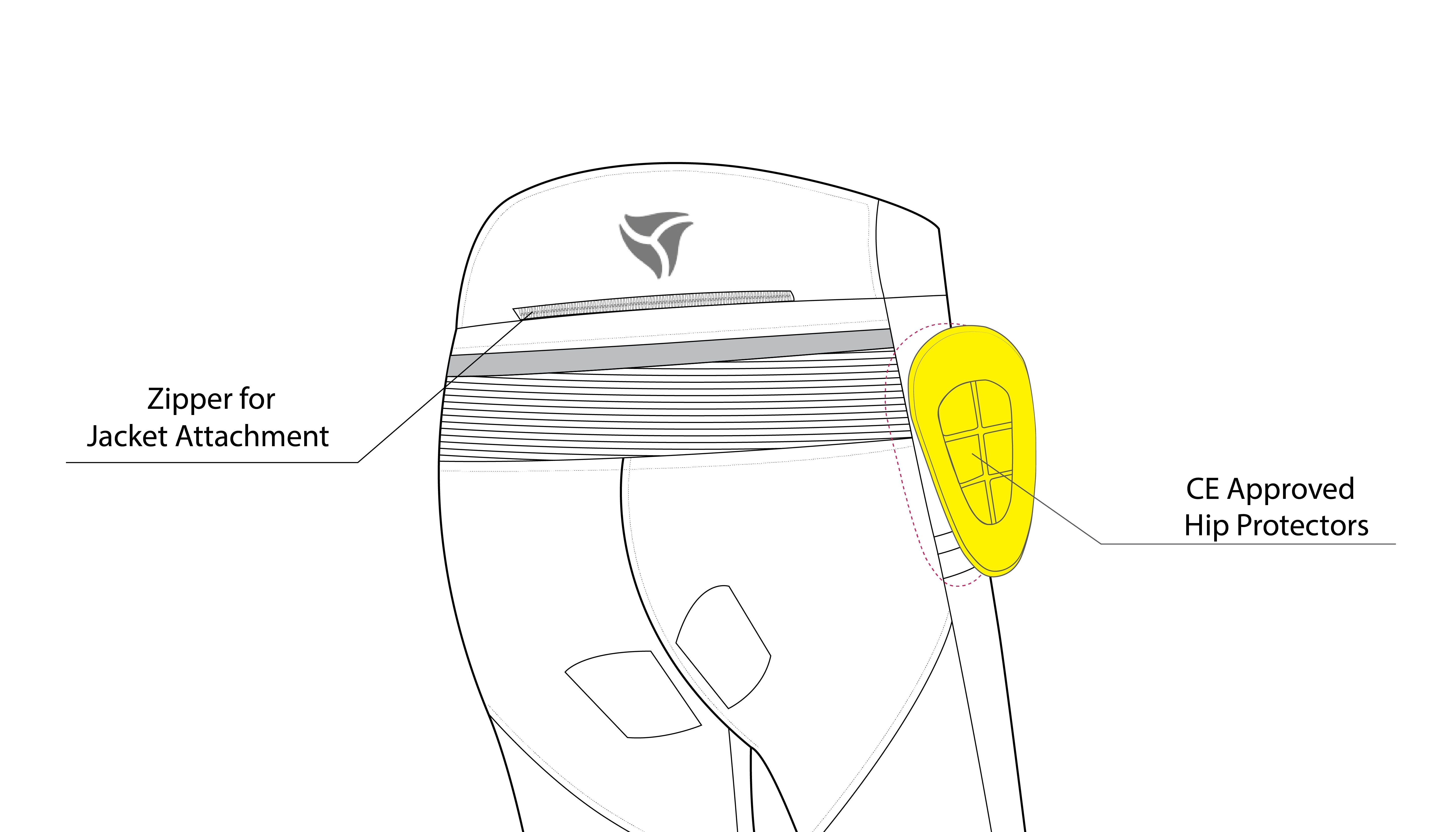 R-TECH - Pantalón Textil Spiral 3/4 Touring Negro - SECURTEX MOTOR S.L (t/a MaximoMoto)