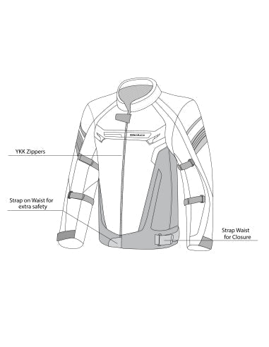 BELA HIGHLAND Textile Lady Jacket Black Ice Red