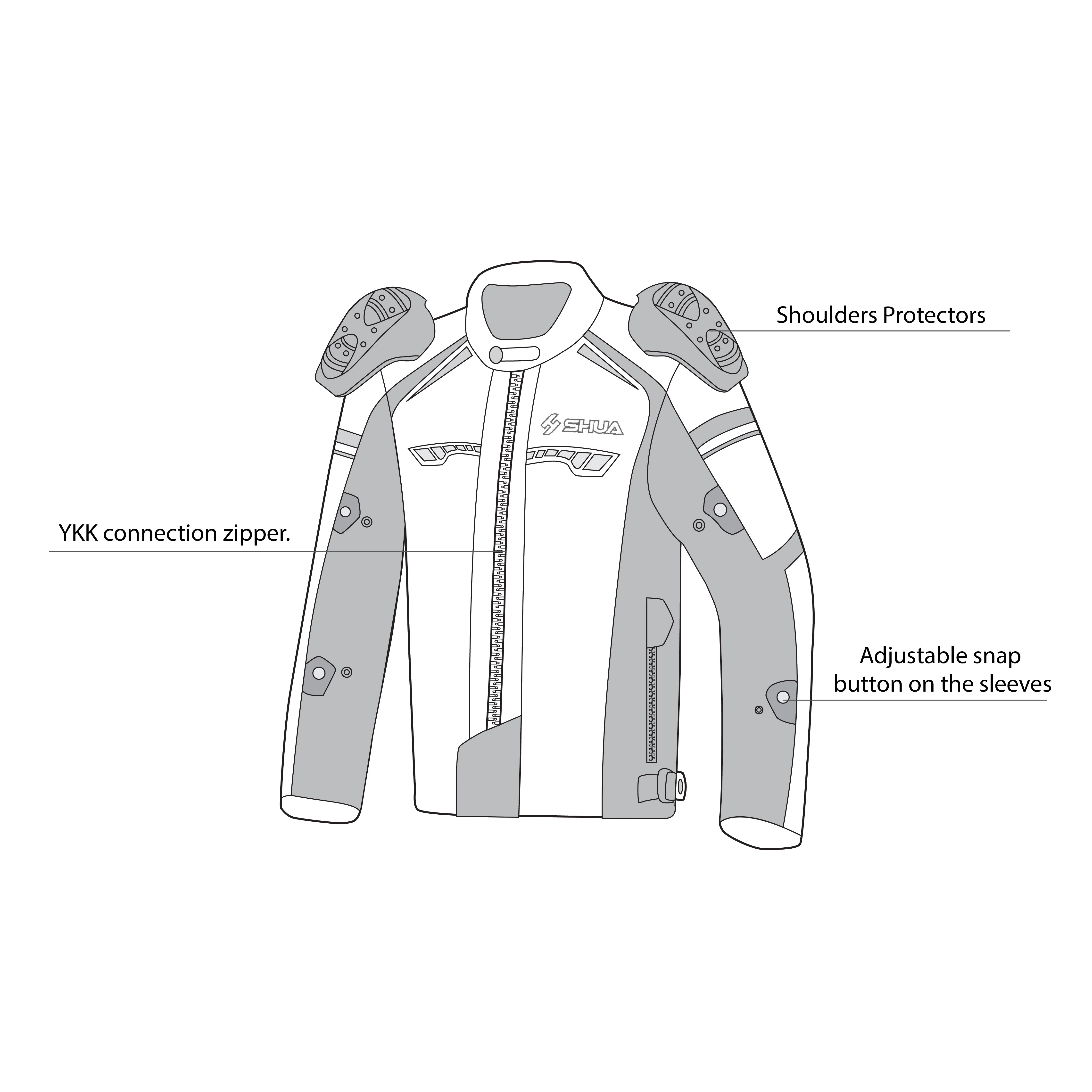  SHUA - IMMORTAL MAN ICE/BLUE/BLACK TEXTILE JACKET - SECURTEX MOTOR SL (t/a MaximoMoto)