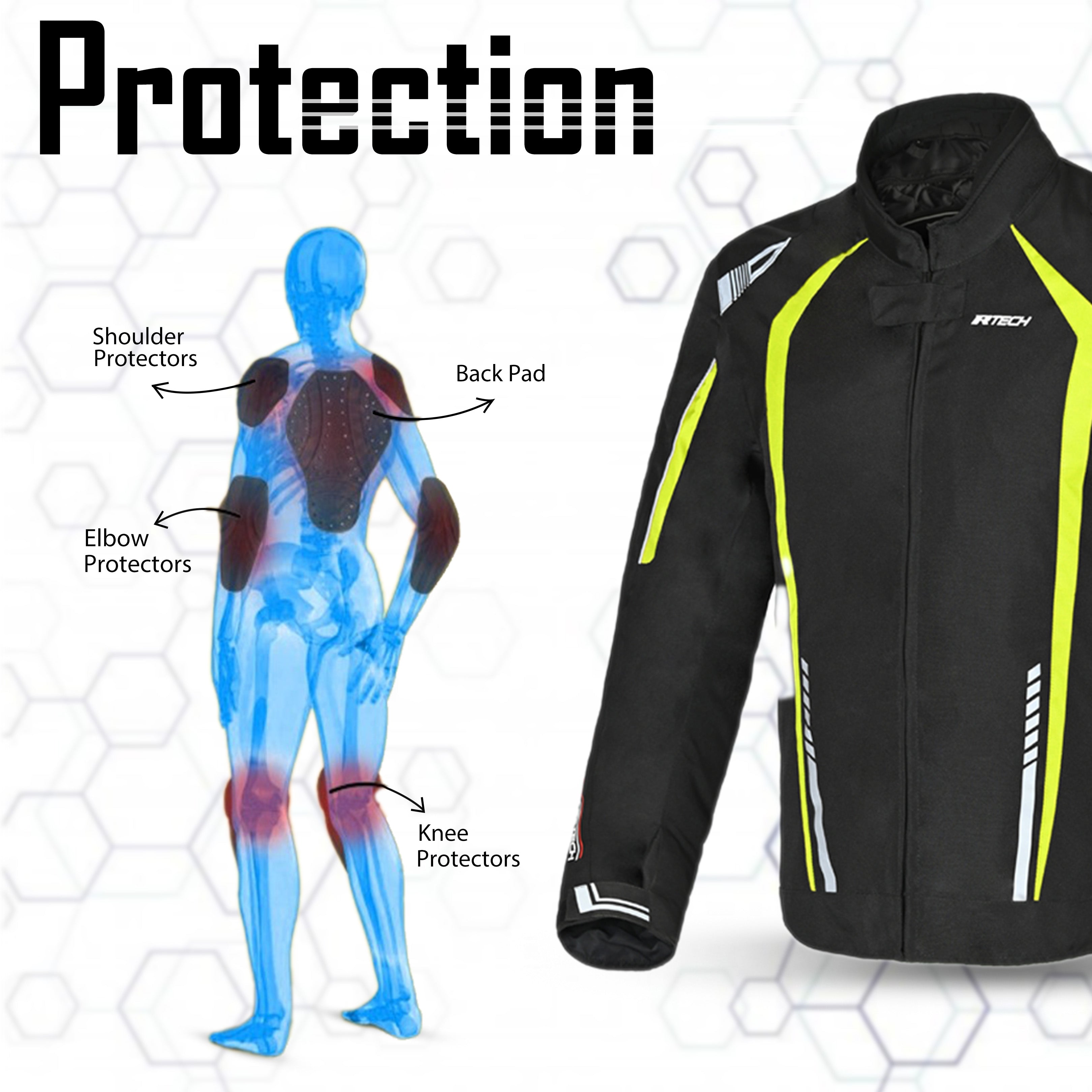  R-TECH - Marshal Lady Textile Jacket Black/Turquoise - SECURTEX MOTOR SL (t/a MaximoMoto)