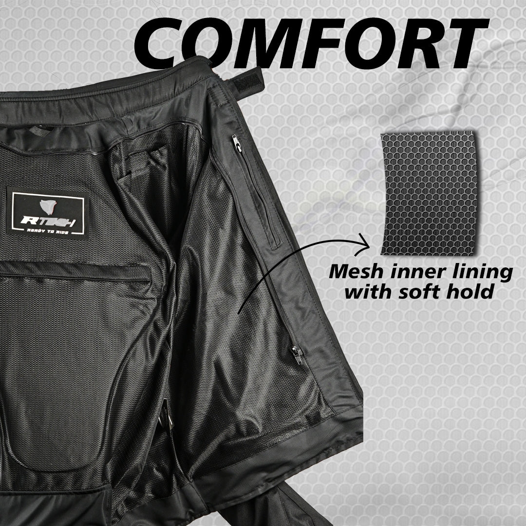  R-TECH - Marshal Lady Textile Jacket Black/Turquoise - SECURTEX MOTOR SL (t/a MaximoMoto)