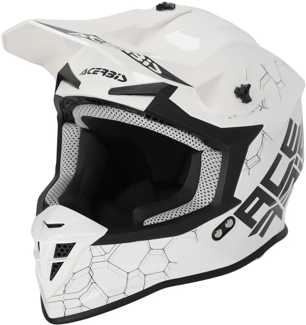 ACERBIS LINEAR 22.06 Motorcycle Motocross Helmet White