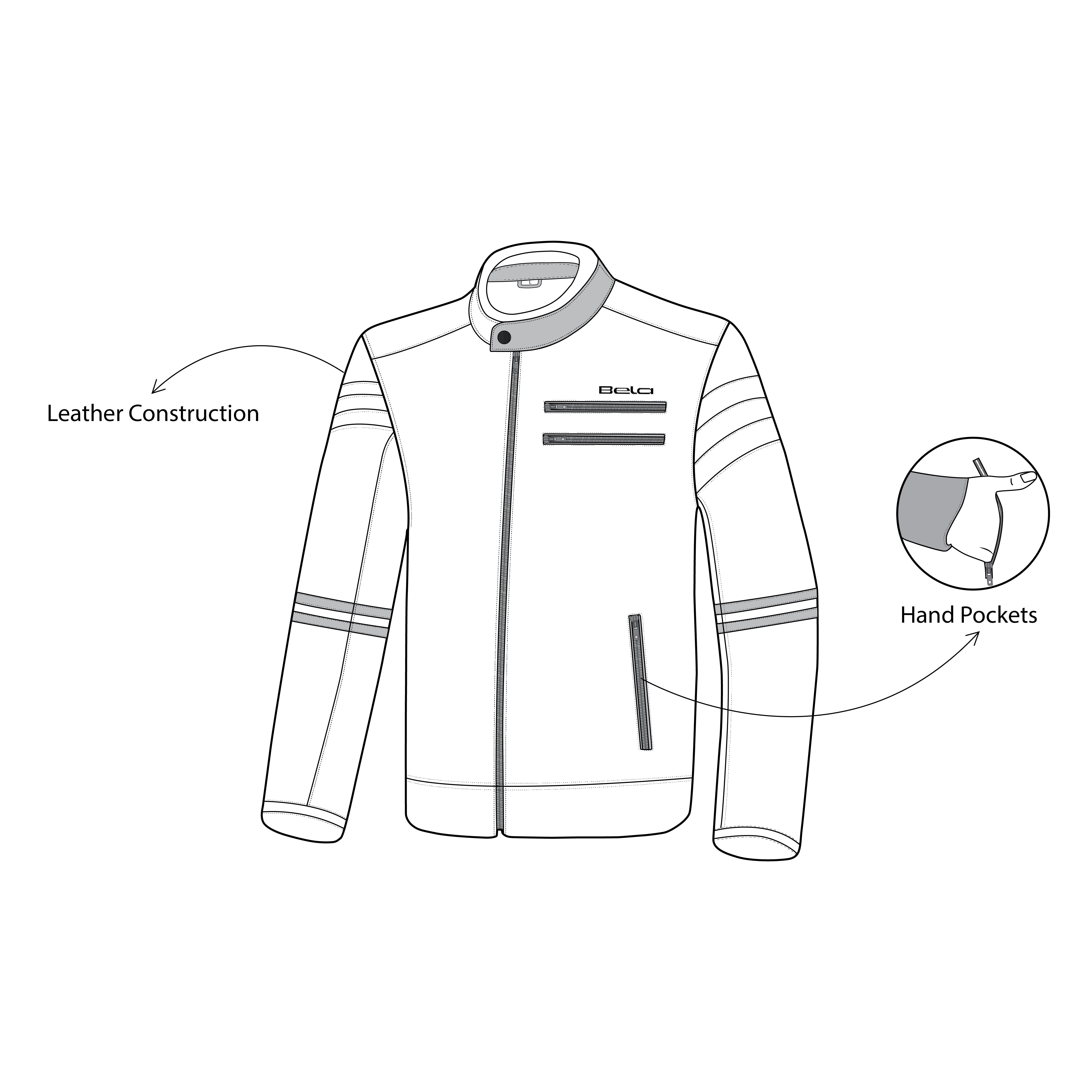  BELA - Rebel Man Rider Textile Jacket Black/Fluor Yellow - SECURTEX MOTOR SL (t/a MaximoMoto)