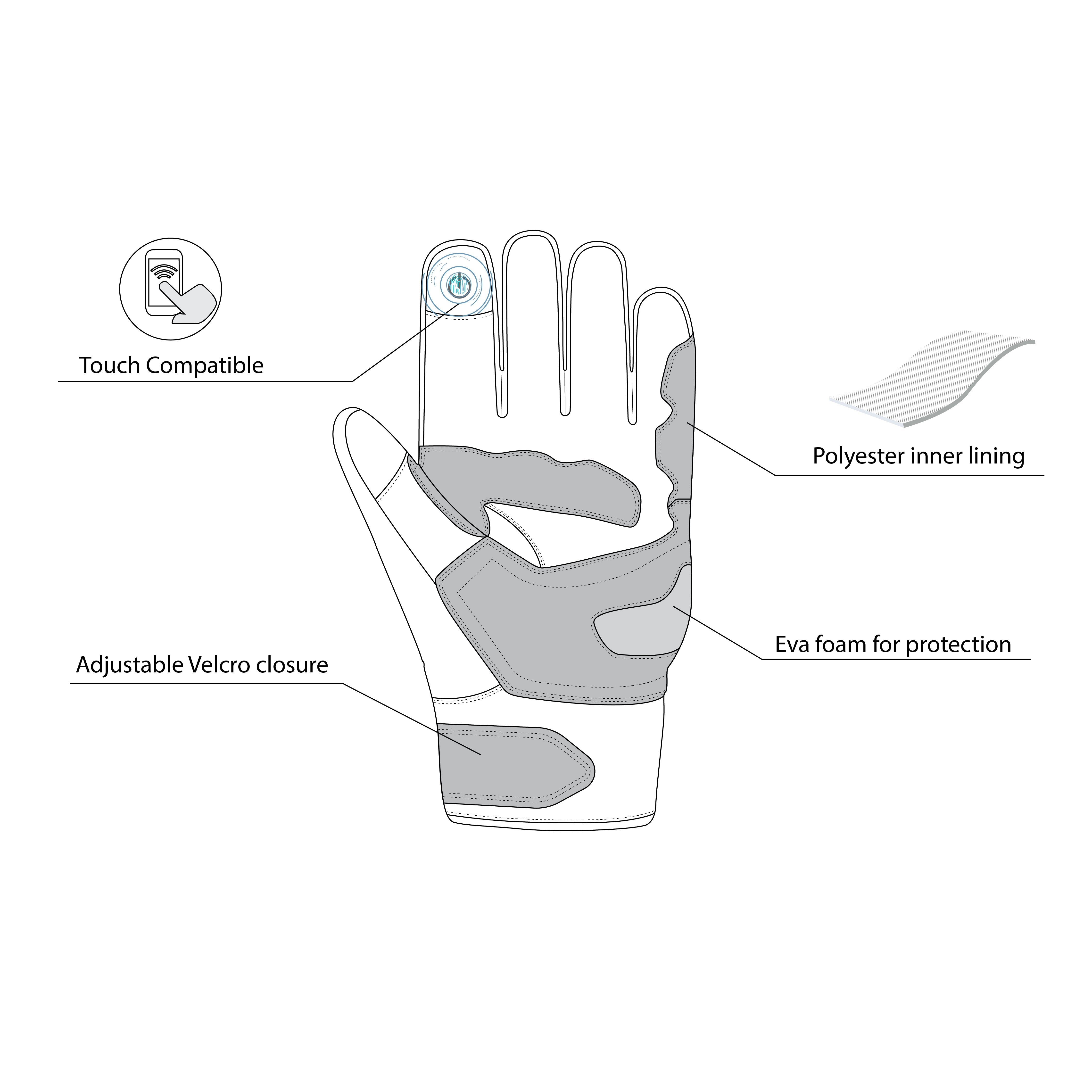  BELA - Boom Winter WP.Lady Textile Glove Black/Fluor Yellow - SECURTEX MOTOR SL (t/a MaximoMoto)