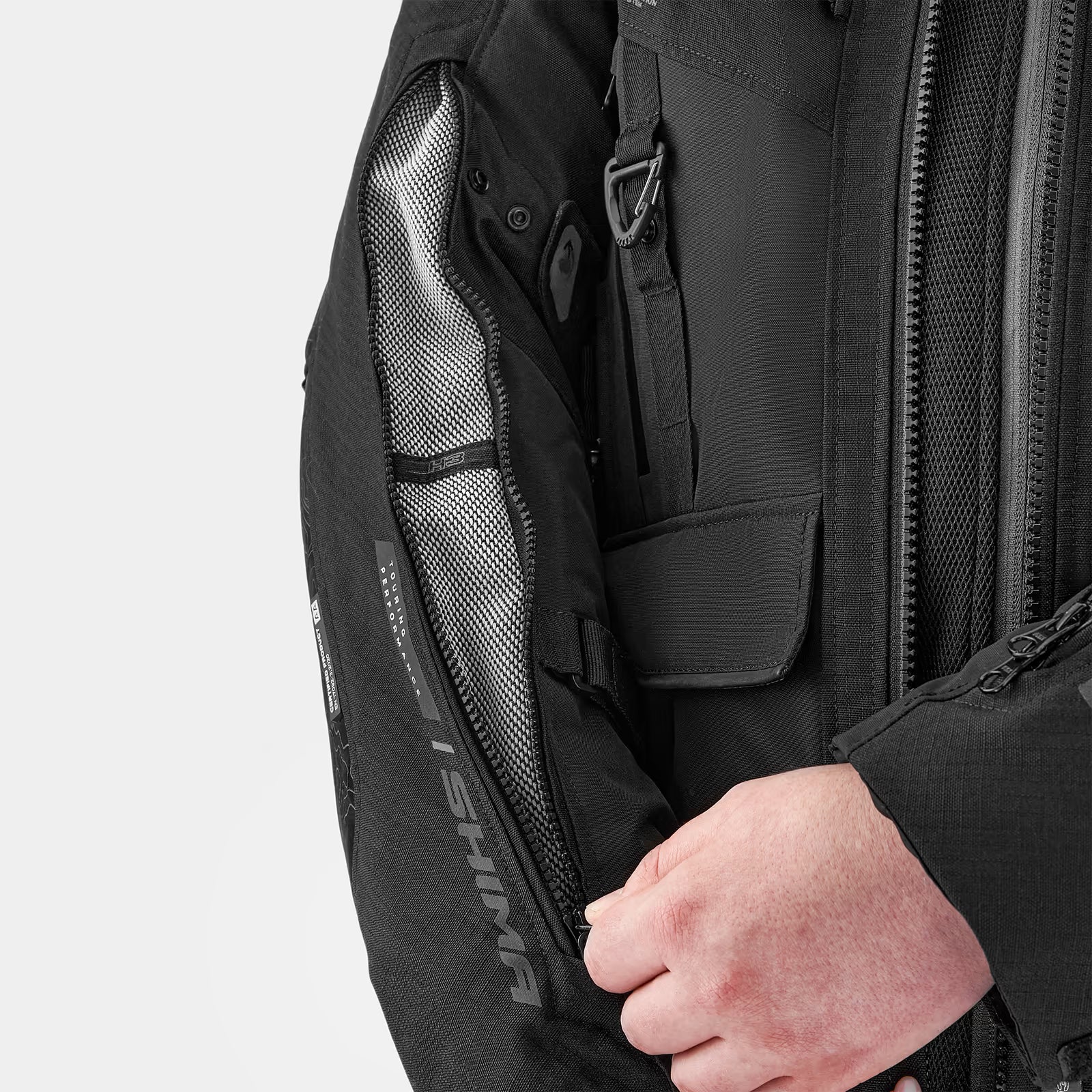 SHIMA TRACKER MEN MOTORCYCLE TOURING JACKET BLACK
