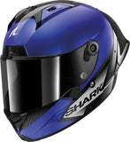 SHARK AERON-GP BLANK SP Carbon Full Face Motorcycle helmet Blue Anthracite (Maximomoto.uk)