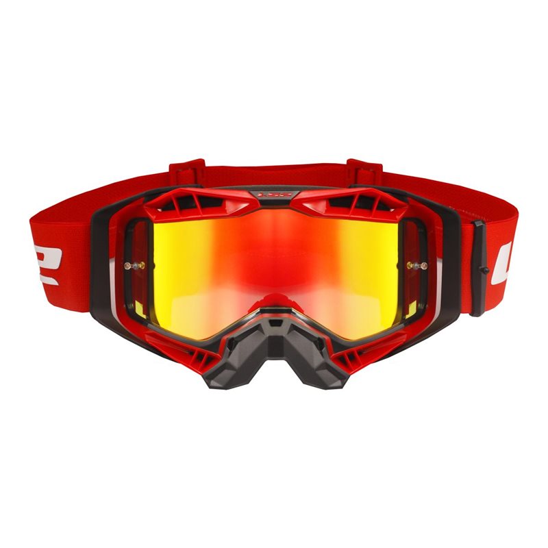 Aura Goggle Black Red With Iridium Visor 