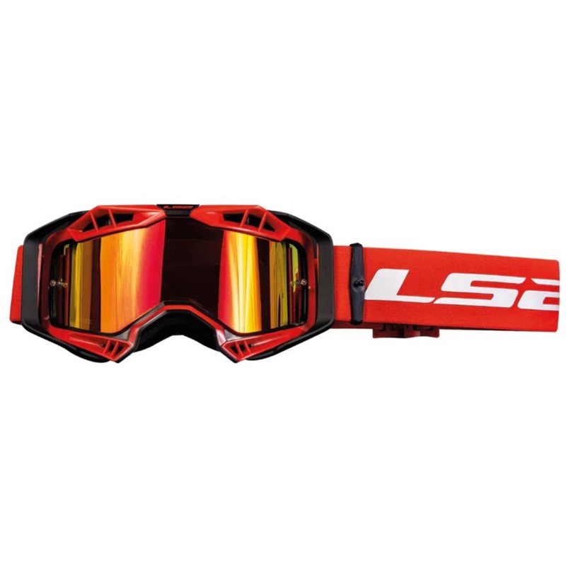 Aura Goggle Black Red With Iridium Visor 