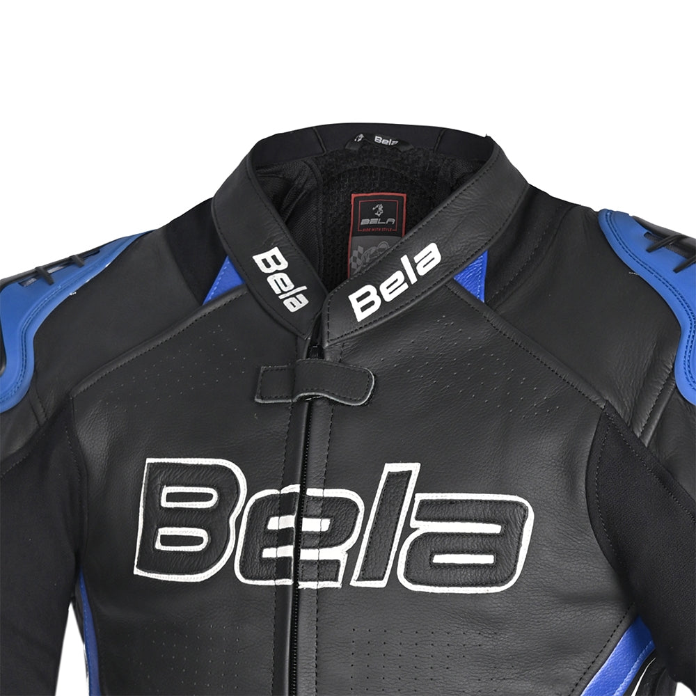  BELA - Rocket man leather jacket Black/Blue - SECURTEX MOTOR SL (t/a MaximoMoto)