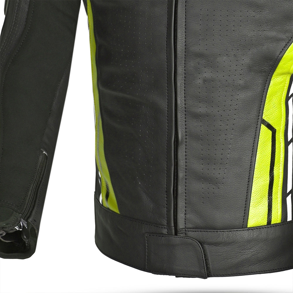  BELA - Rocket man leather jacket Black/Fluor Yellow - SECURTEX MOTOR SL (t/a MaximoMoto)