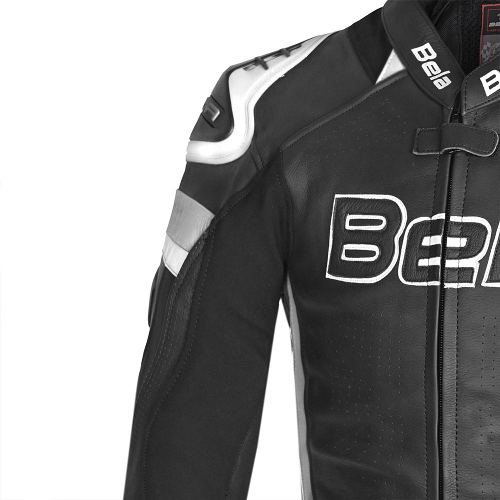  BELA - Rocket man leather jacket Black/White - SECURTEX MOTOR SL (t/a MaximoMoto)