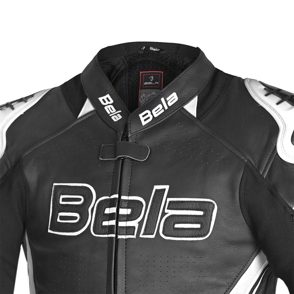  BELA - Rocket man leather jacket Black/White - SECURTEX MOTOR SL (t/a MaximoMoto)