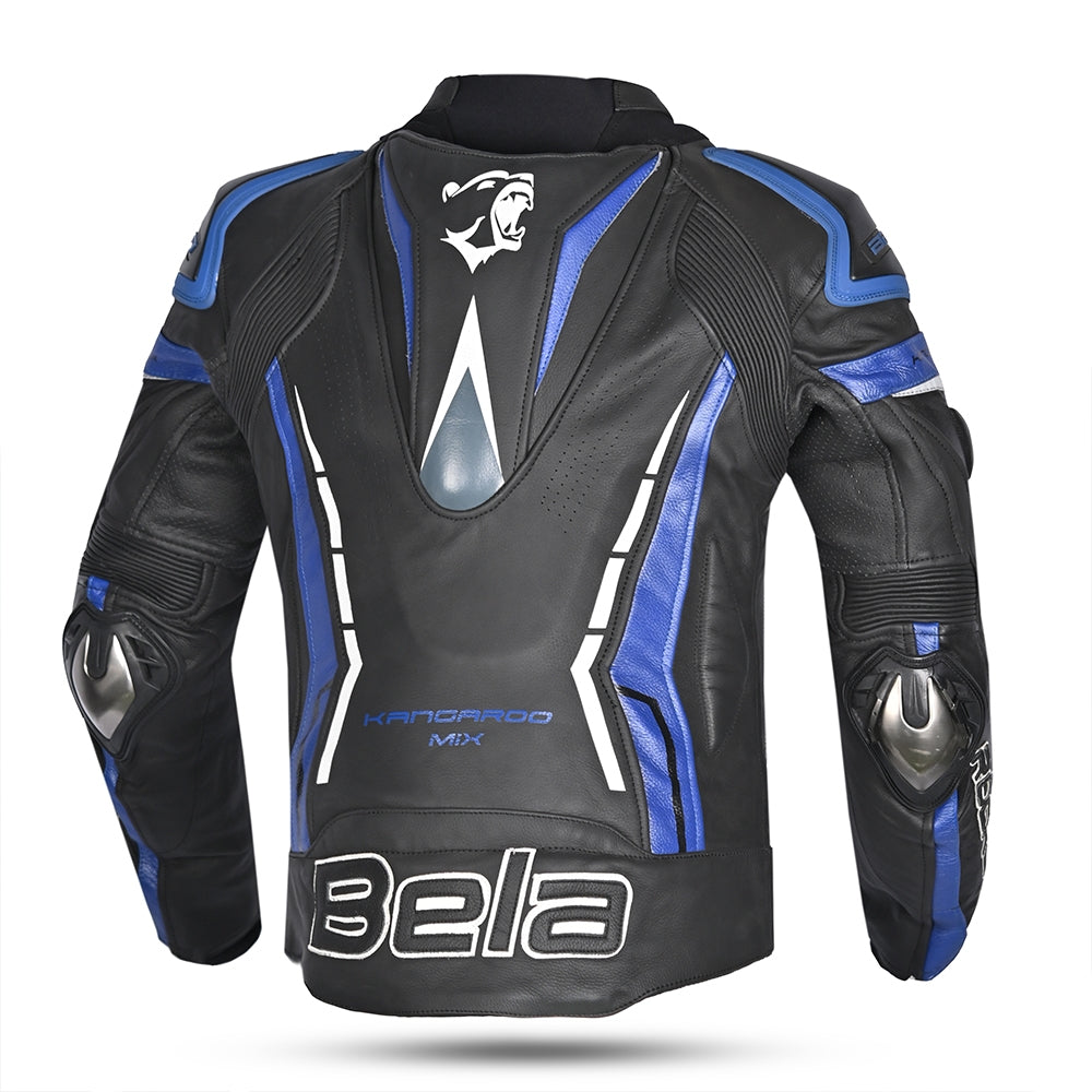  BELA - Rocket man leather jacket Black/Blue - SECURTEX MOTOR SL (t/a MaximoMoto)