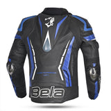  BELA - Rocket man leather jacket Black/Blue - SECURTEX MOTOR SL (t/a MaximoMoto)