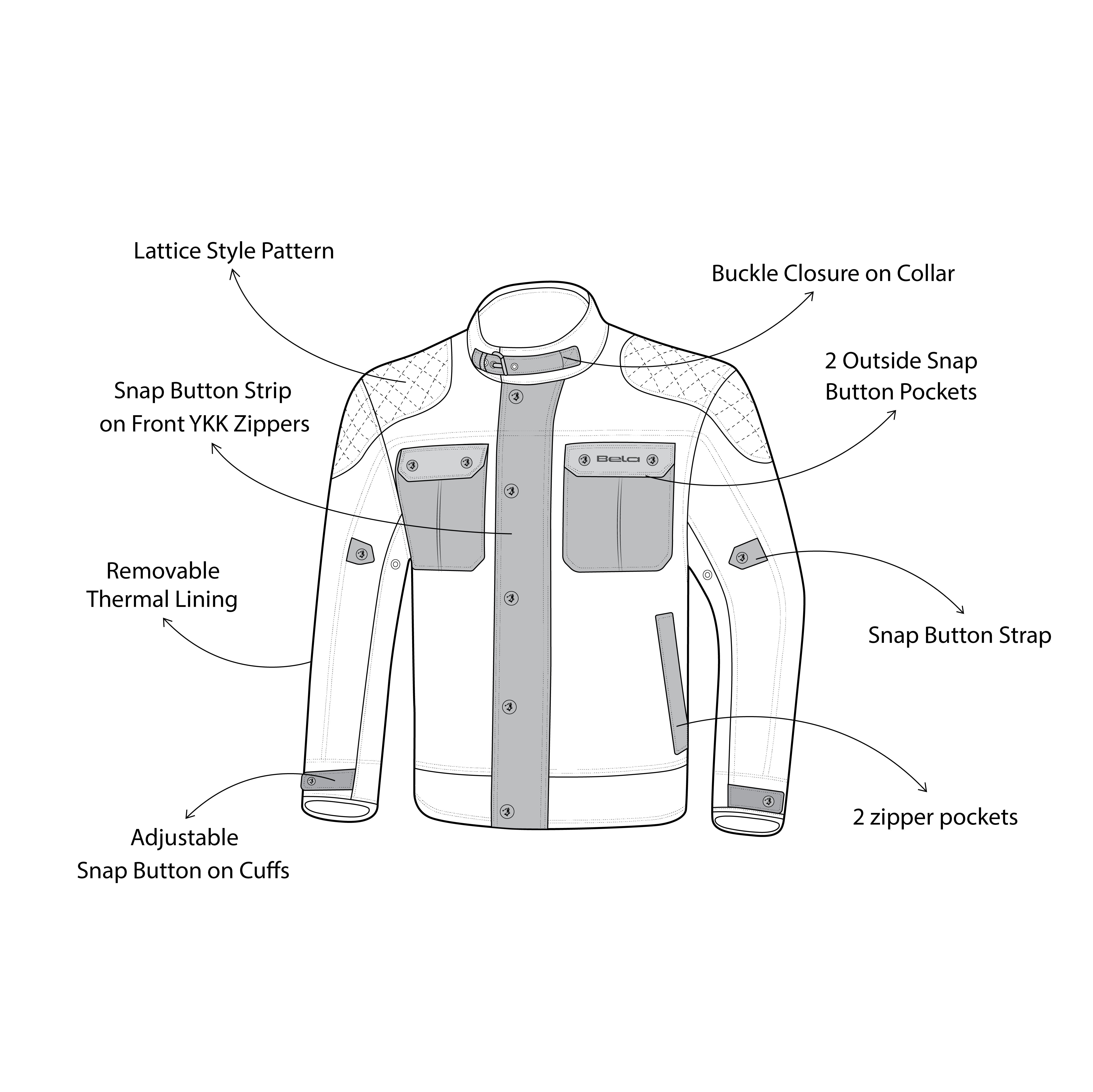  BELA - Black/Red Clutch Textile Jacket - SECURTEX MOTOR SL (t/a MaximoMoto)