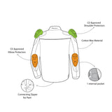  BELA - Black/Fluorescent Yellow Clutch Textile Jacket - SECURTEX MOTOR SL (t/a MaximoMoto)