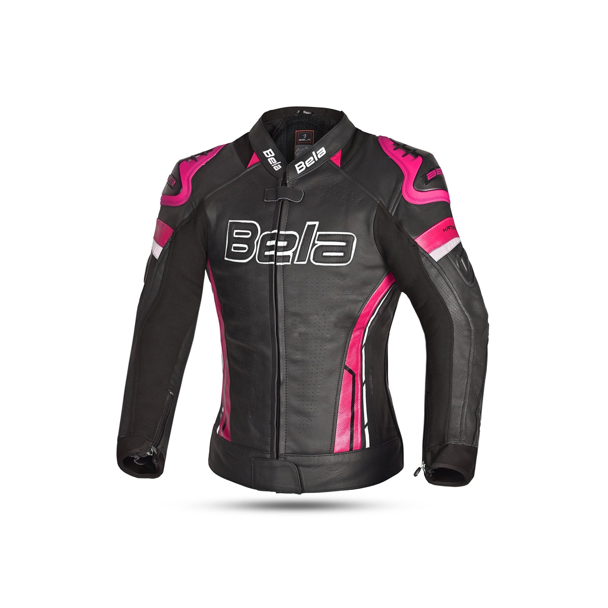  BELA - Rocket lady leather jacket Black/Pink - SECURTEX MOTOR SL (t/a MaximoMoto)