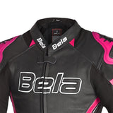  BELA - Rocket lady leather jacket Black/Pink - SECURTEX MOTOR SL (t/a MaximoMoto)