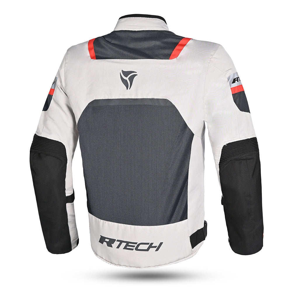  R-TECH - Spiral Mesh Textile Jacket Black/White/Grey/Red - SECURTEX MOTOR SL (t/a MaximoMoto)