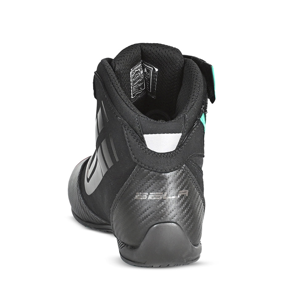 BELA - BOTAS PIEL KIVA LADY NEGRO/TURQUESA - SECURTEX MOTOR S.L (t/a MaximoMoto)