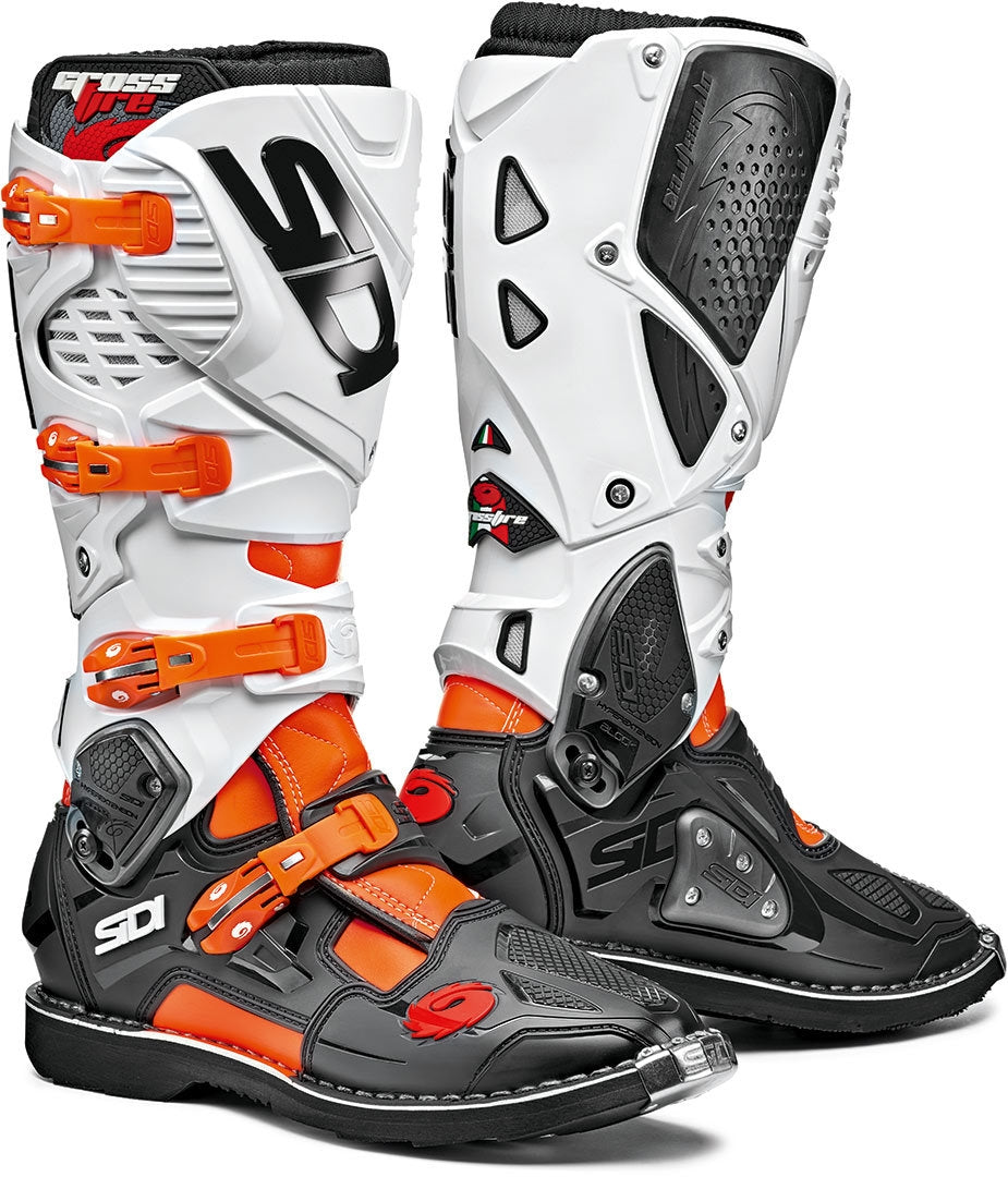 SIDI - BOTAS CROSSFIRE 3 SRS NARANJA / NEGRO / BLANCO - SECURTEX MOTOR SL (t/a MaximoMoto)