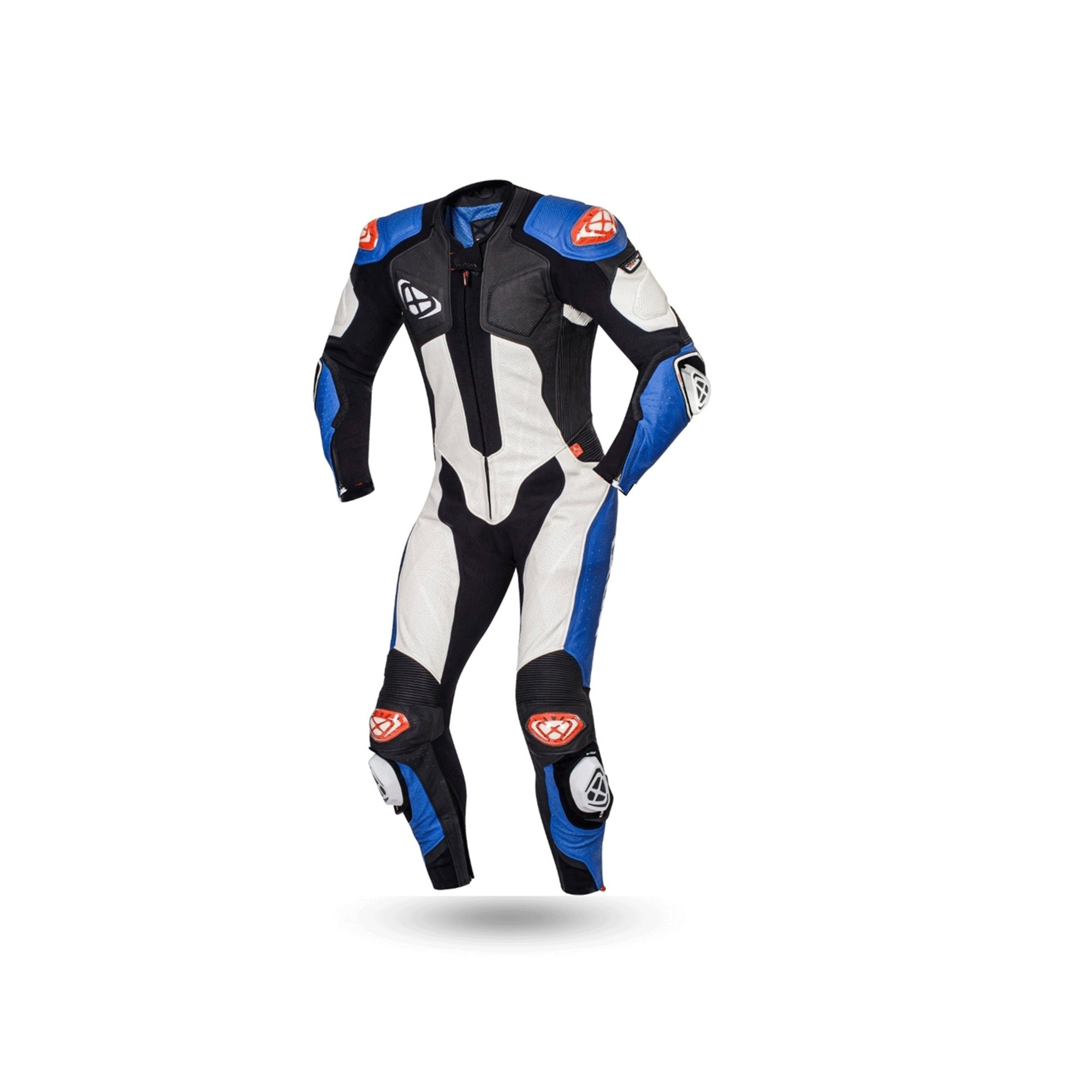  IXON - VENDETTA EVOBLACK/WHITE/BLUE LEATHER SUITS - SECURTEX MOTOR SL (t/a MaximoMoto)