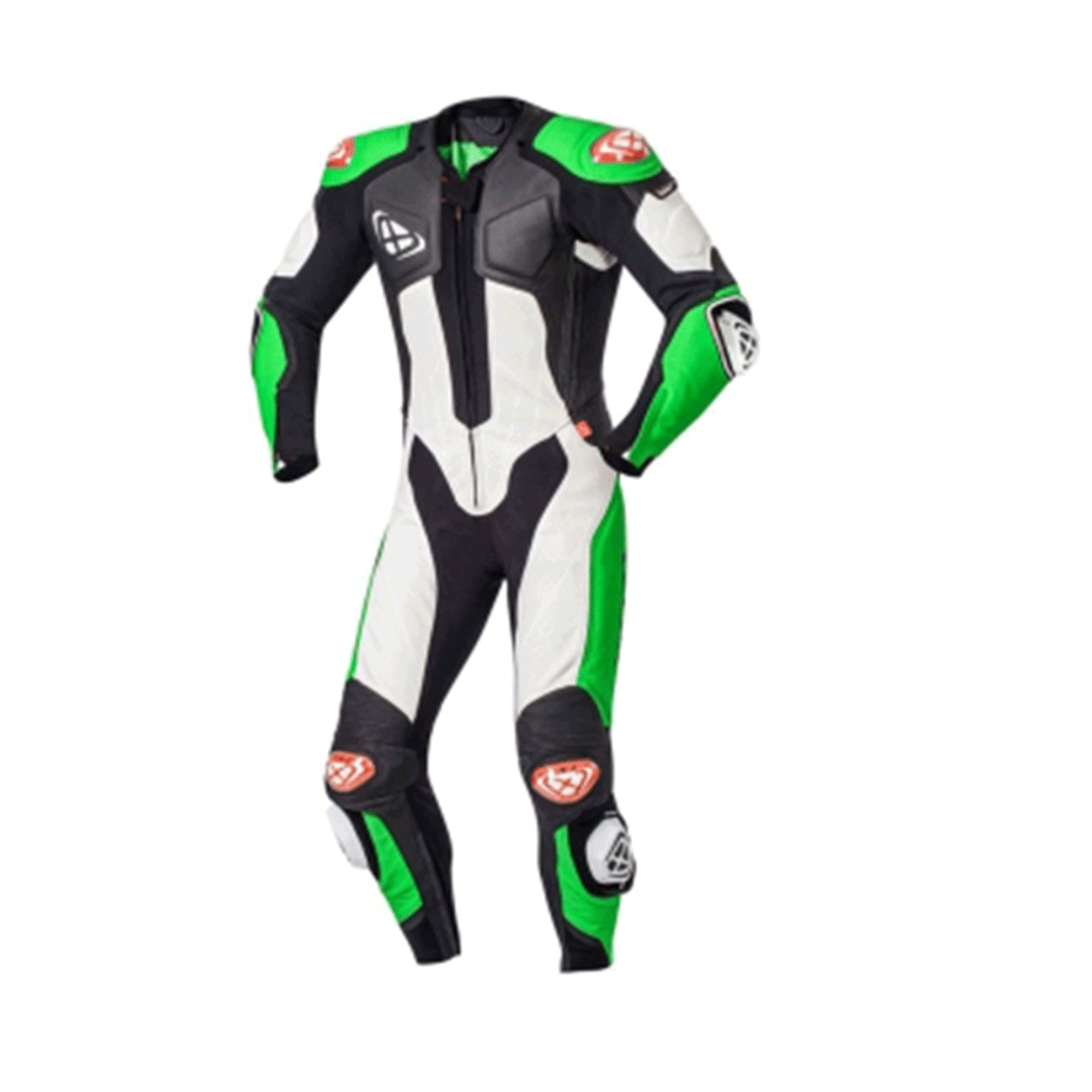  IXON - VENDETTA EVOBLACK/WHITE/GREEN LEATHER SUITS - SECURTEX MOTOR SL (t/a MaximoMoto)