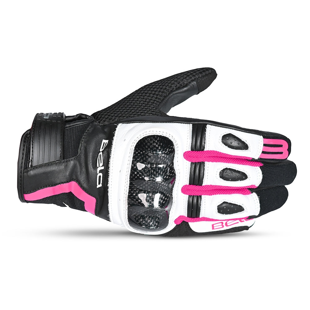  BELA - Air Flow Lady Leather Glove Black/Pink - SECURTEX MOTOR SL (t/a MaximoMoto)