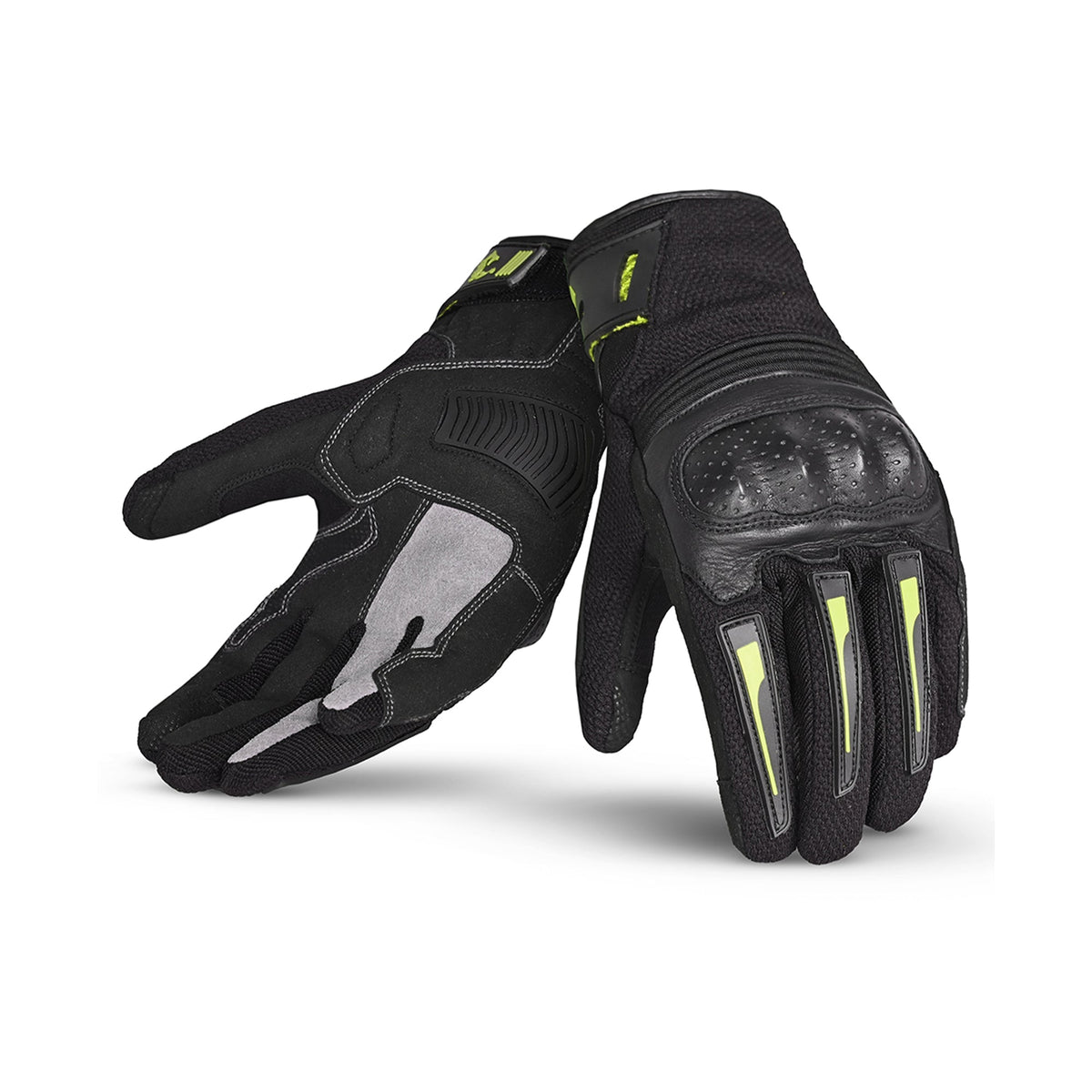 BELA - Drift Textile Glove Black/Fluor Yellow - SECURTEX MOTOR SL (t/a MaximoMoto)
