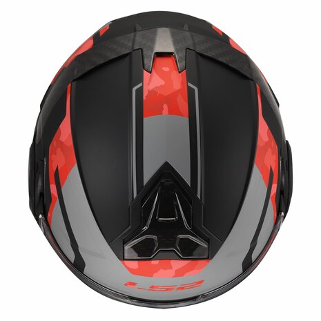 LS2 FF910 ADVANT II GLIDE MOTORCYCLE FLIP FRONT HELMET BLACK GREY RED