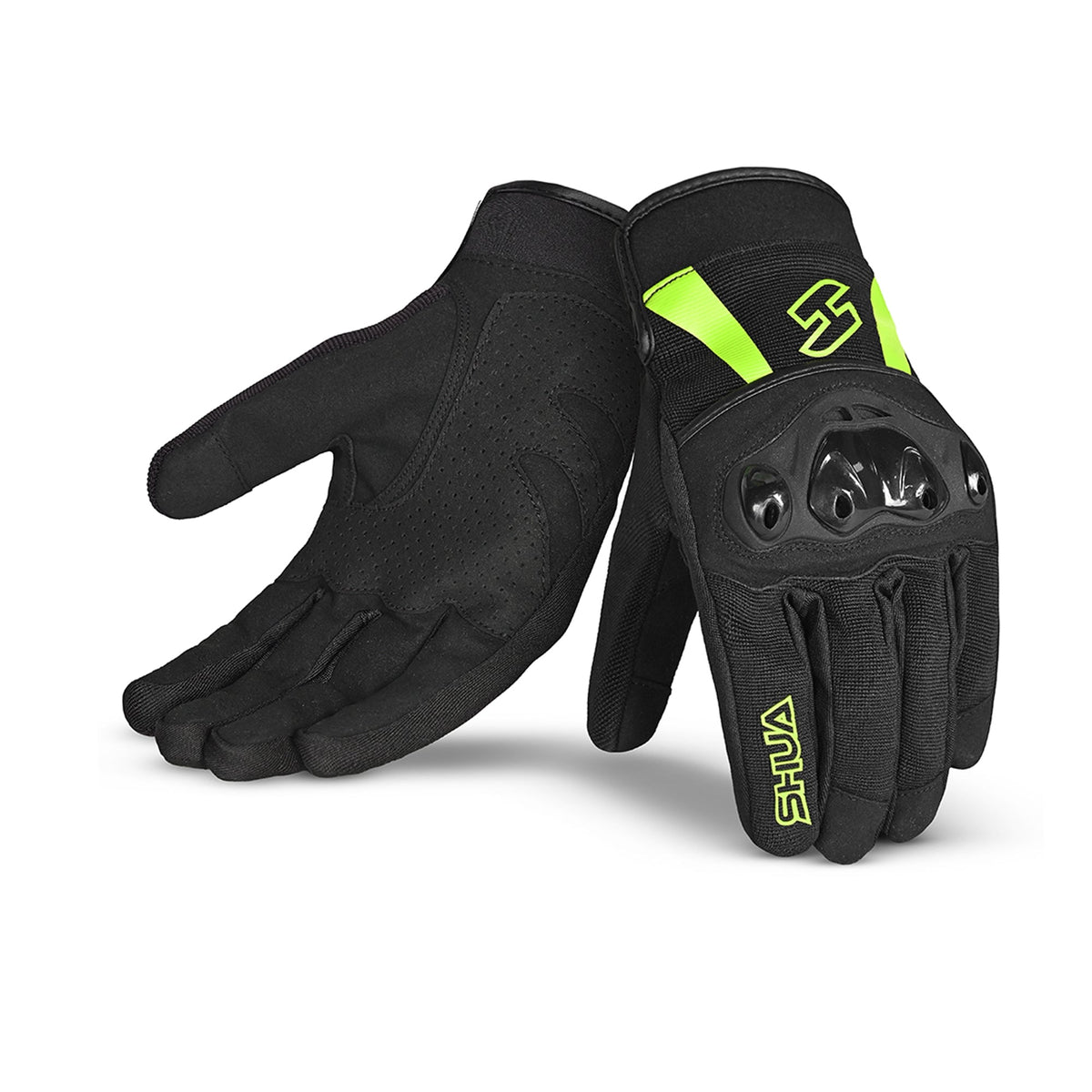 SHUA - Guantes Textil Shot Lady Negro/Amarillo - SECURTEX MOTOR S.L (t/a MaximoMoto)