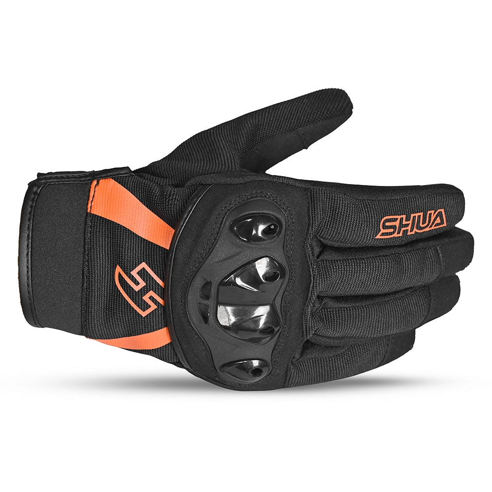  SHUA - SHUA Shot Textile Glove Black/Orange - SECURTEX MOTOR SL (t/a MaximoMoto)