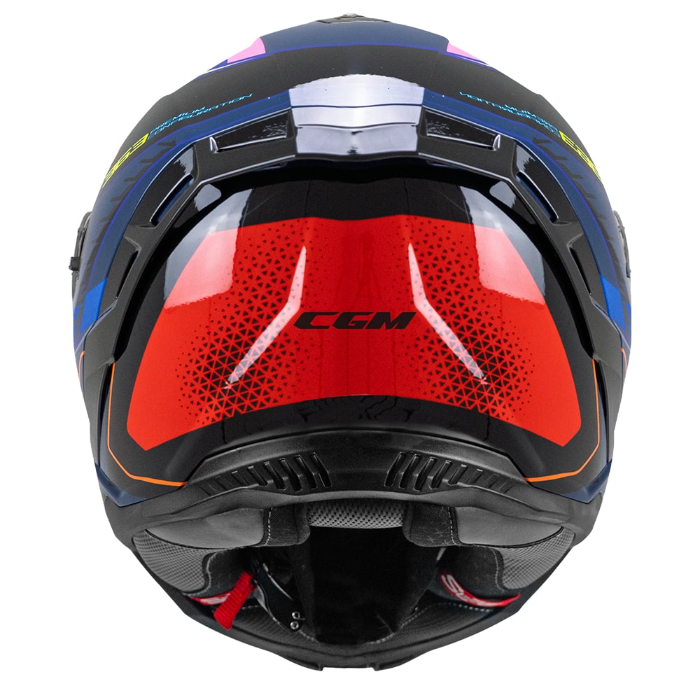 CGM SHOT VILLAIN 363G CASCO DE MOTO AZUL PURPURA ROJO